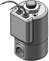 MODEL H22 1/4-18 NPT 2WNC GROMMET WITH LEADS